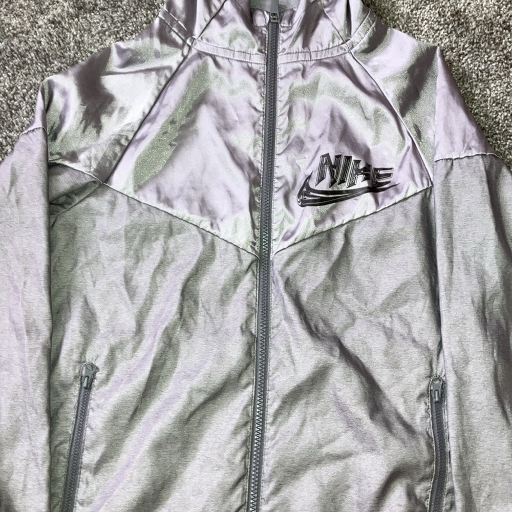 Nike Silver Windbreaker Jacket